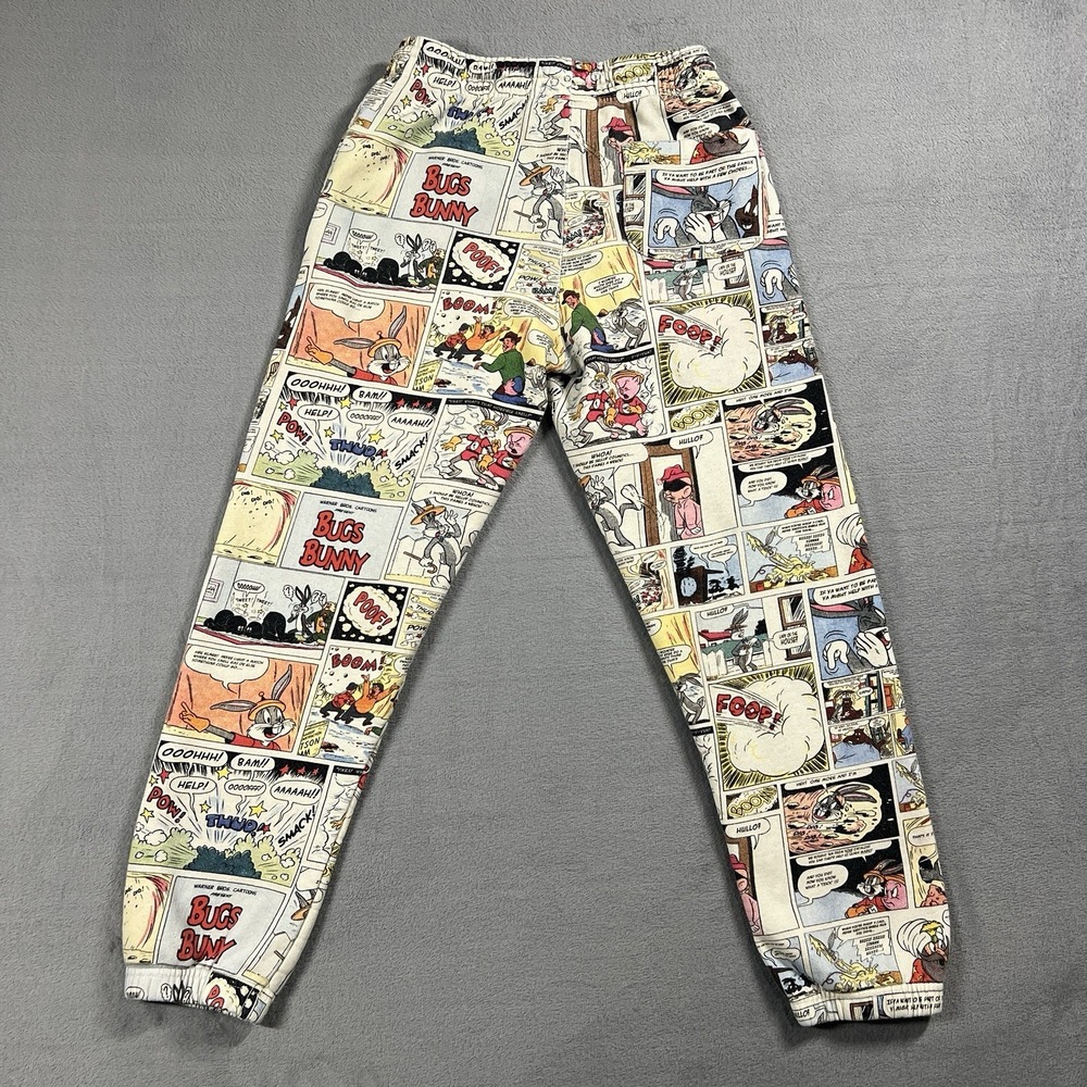 Teddy Fresh Sweatpants‎ Mens XS Looney Tunes Joggers Comic Book Drawstring - Picture 2 of 11